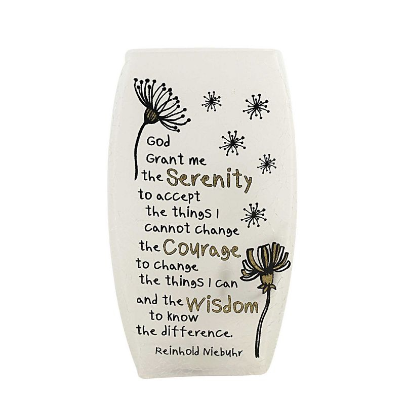 Stony Creek 8.0" Serenity Pre-Lit Med Vase Prayer Church Sobriety  -  Novelty Sculpture Lights