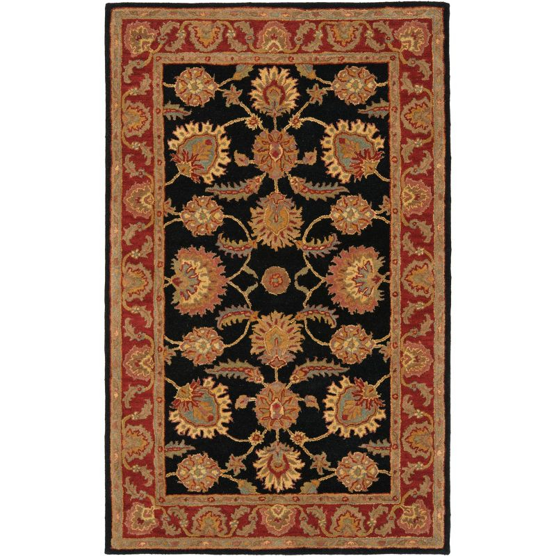 Classic CL359 Hand Tufted Area Rug - Navy/Red - 5'x8' - Safavieh.