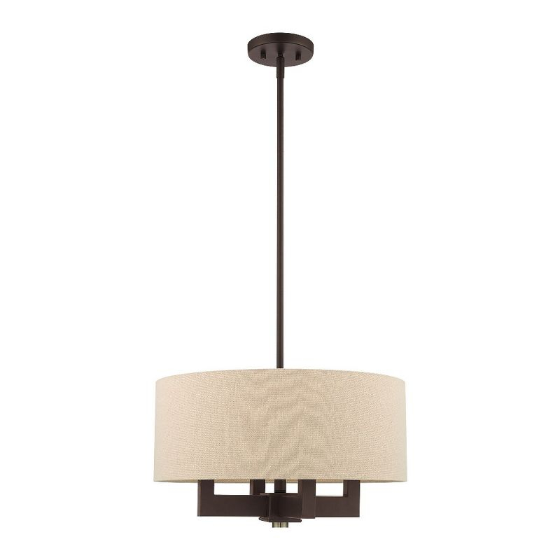 Livex Lighting Cresthaven 4 - Light Chandelier in  Bronze/Antique Brass