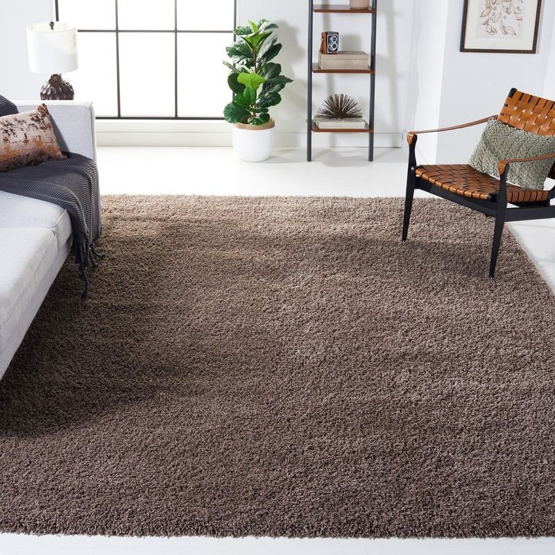 Santa Monica Shag SGN725 Power Loomed Indoor Area Rug - Taupe - 8'9"x11'9" - Safavieh.