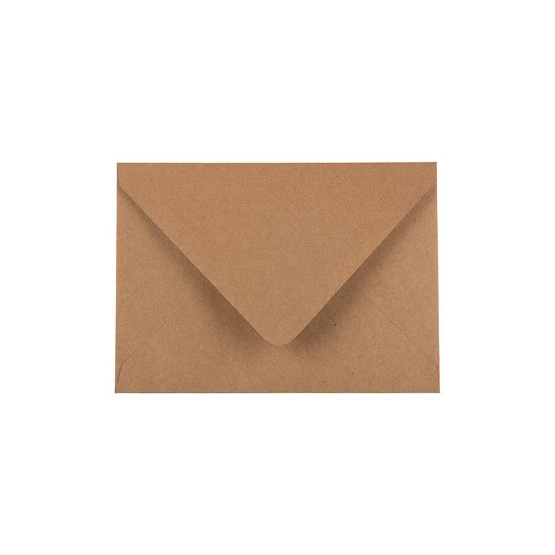 JAM PAPER A6 V-Flap Invitation Envelopes - 4 3/4 x 6 1/2 - Brown Kraft Recycled - 50/pack
