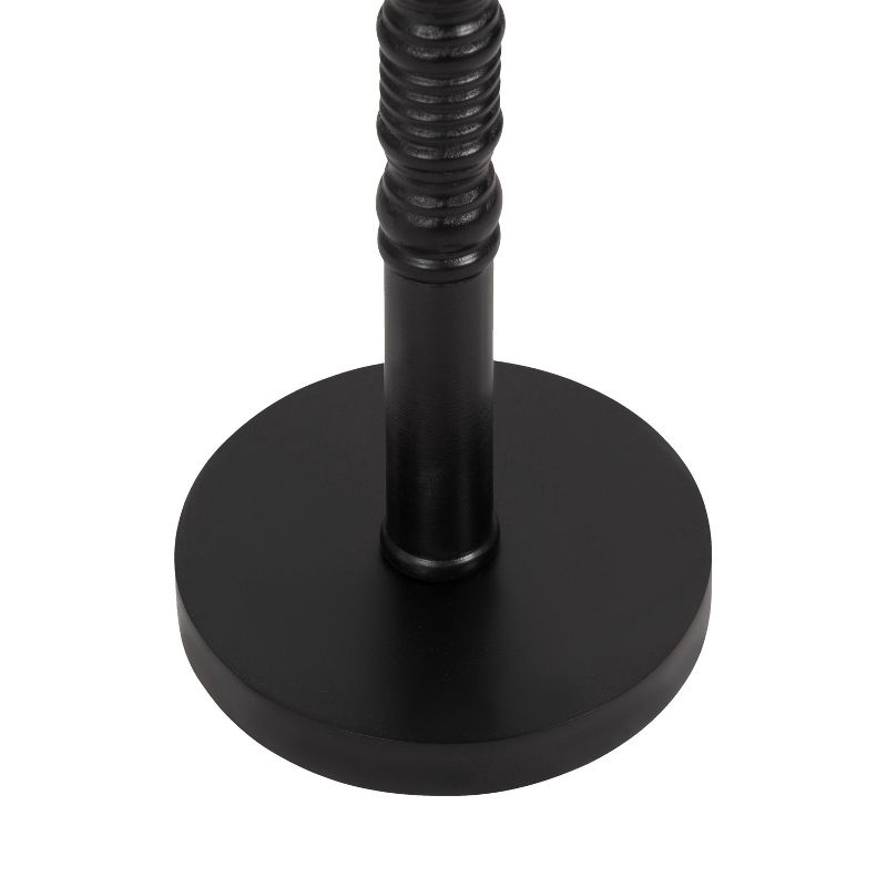 Kate and Laurel Bellport Pedestal End Table, 10x10x22, Black