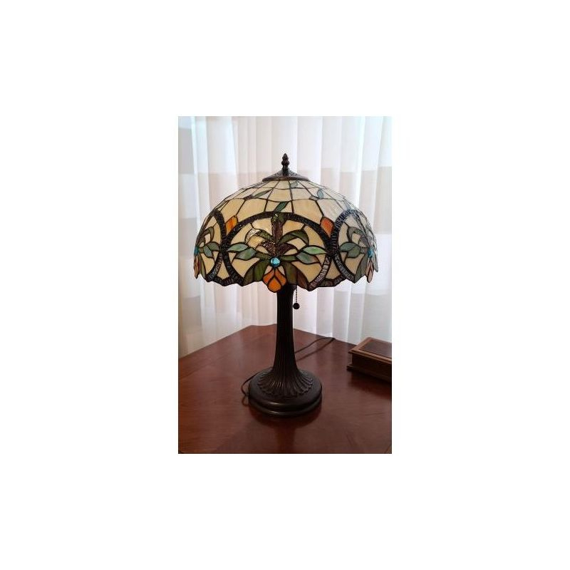 Amora Lighting Tiffany Style Multi-Color Table Lamp 23" Tall