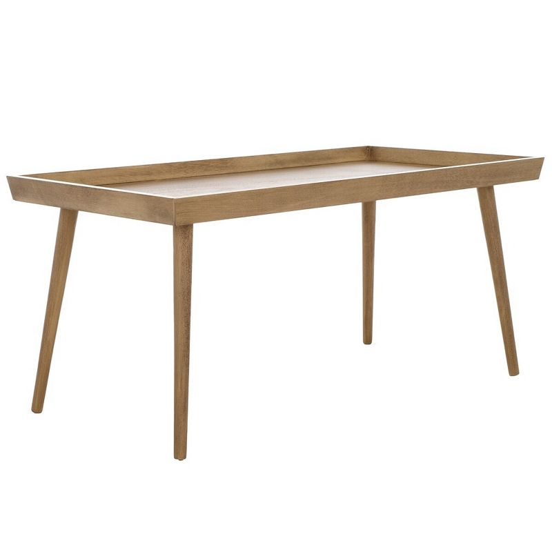 Nonie Coffee Table With Tray - Light Brown - Safavieh