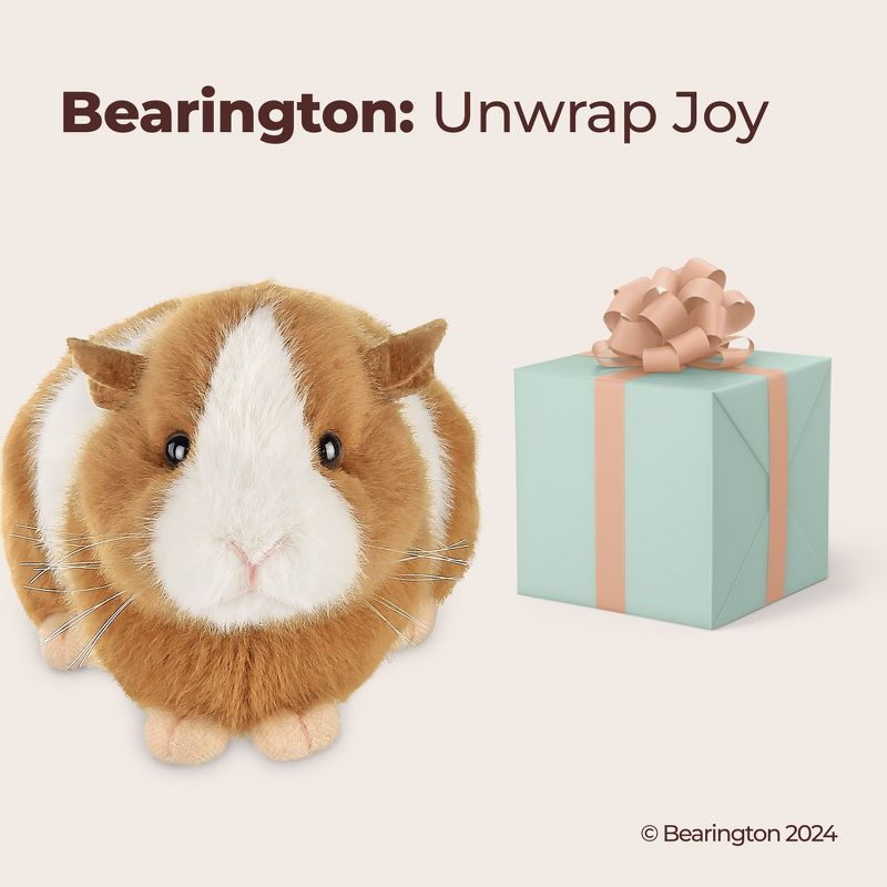 Bearington Ginny Plush Guinea Pig Stuffed Animal for little boys and girls, 8"