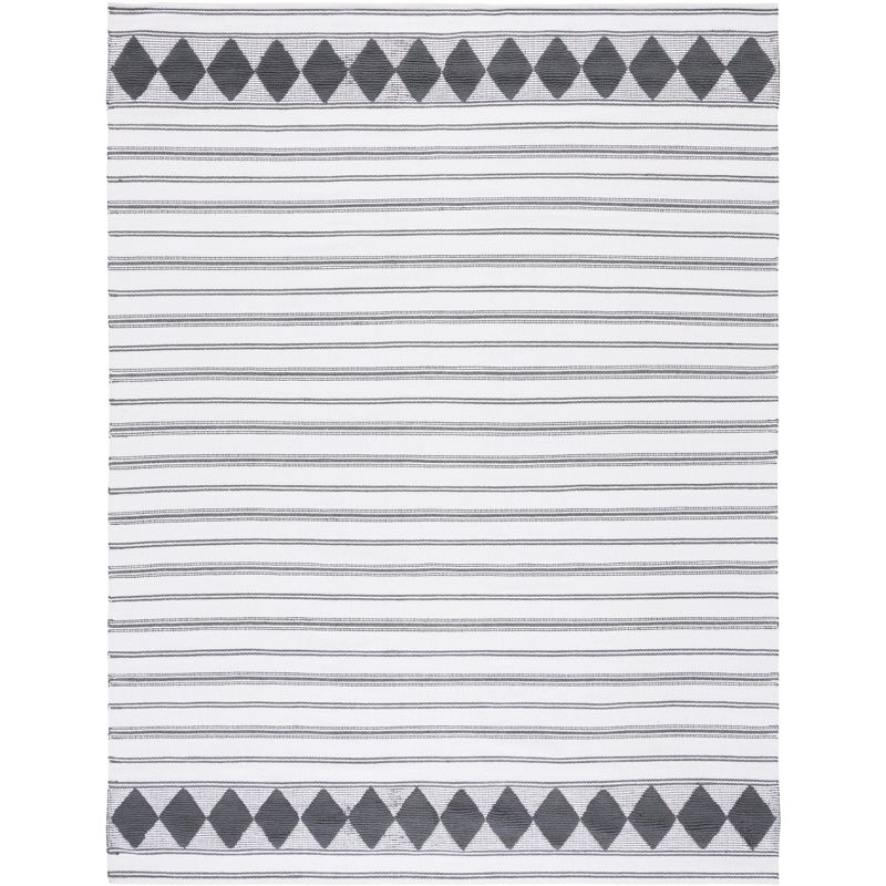 Montauk MTK708 Hand Woven, Flat Weave Indoor Area Rug - Dark Grey/Ivory - 8'x10' - Safavieh