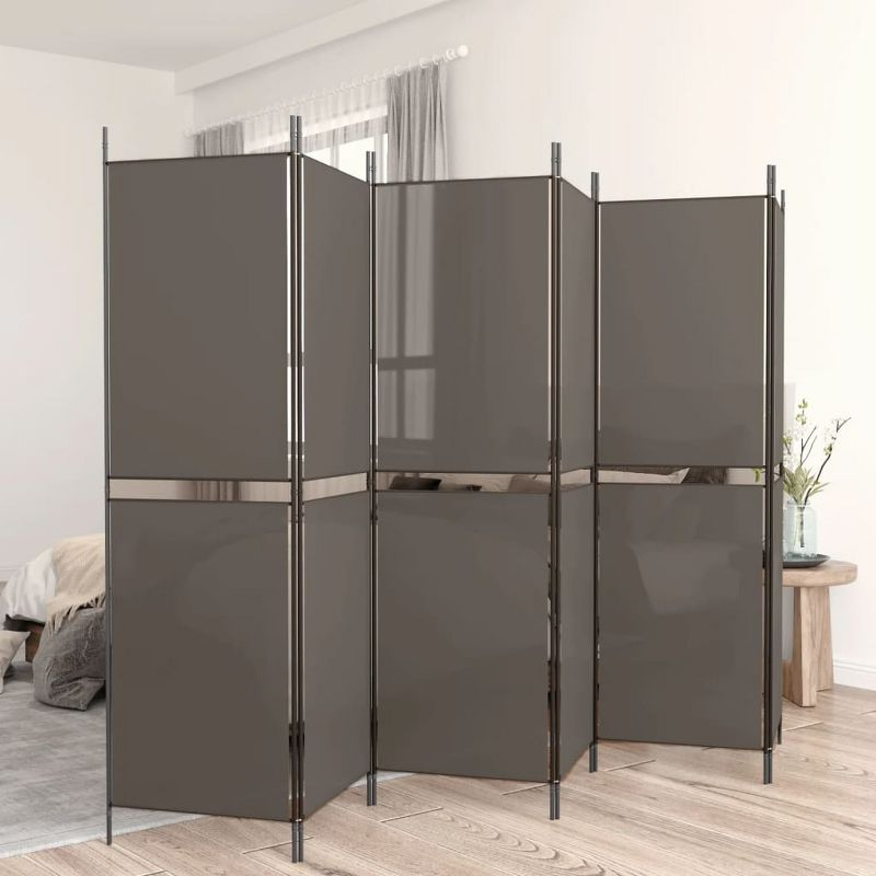vidaXL 6-Panel Room Divider Anthracite 118.1