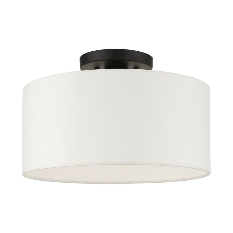 Livex Lighting Meridian 1 - Light Semi-Flush Mount in  Black