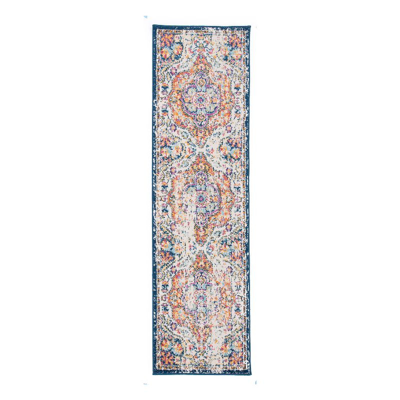 World Rug Gallery Distressed Vintage Bohemian Area Rug - Multicolored 2'7"x10'