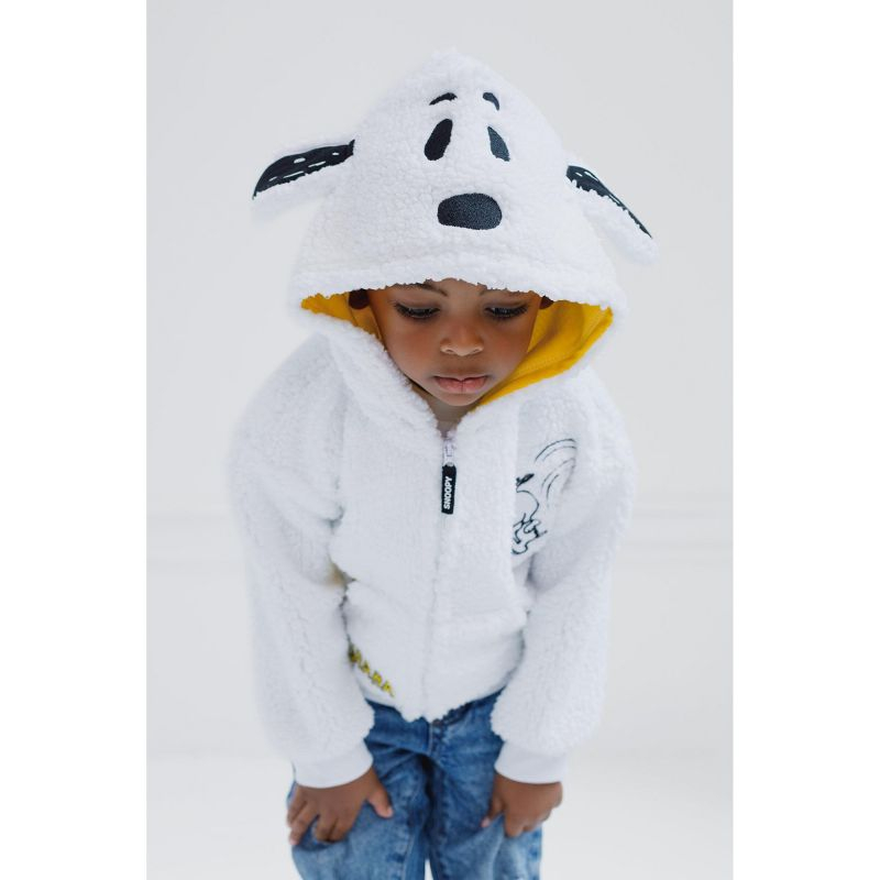 Snoopy Peanuts Woodstock Infant Baby Boys Cozy Faux Sherling Cosplay Hoodie White 18 Months