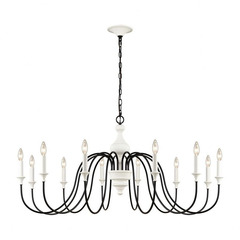 Elk Home Val De Loire 12 - Light Chandelier in  White