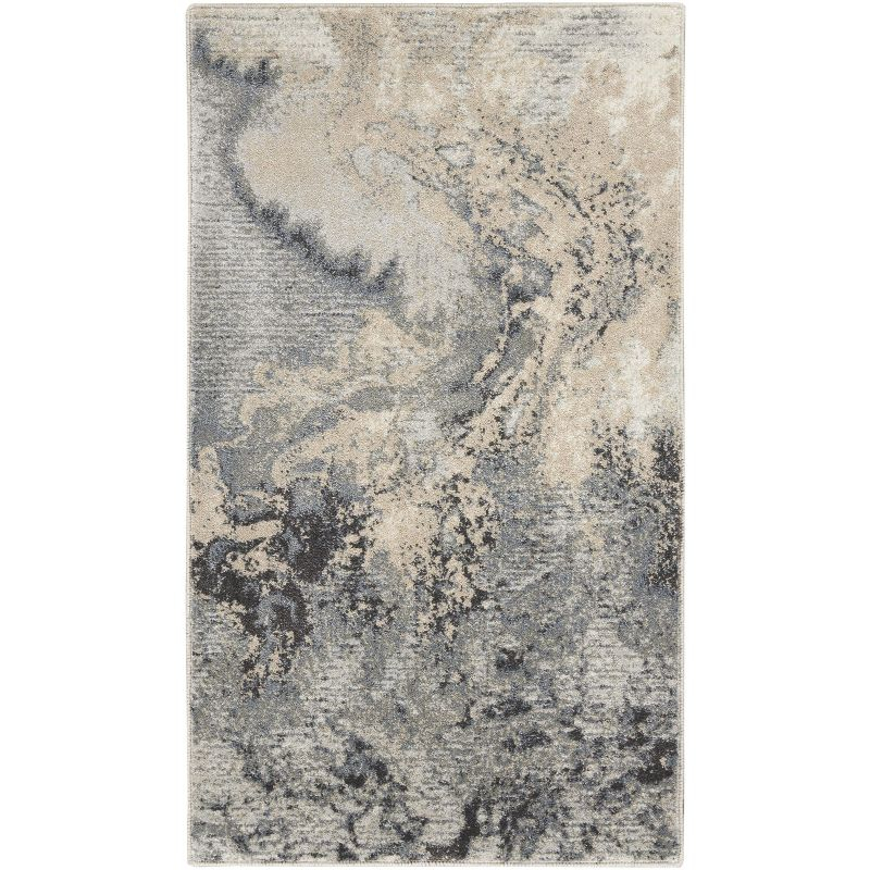 Nourison Maxell Modern Abstract Indoor Area Rug Grey 3' x 5'