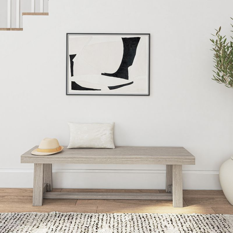 Plank+Beam  60" Classic Solid Wood Dining Bench, Bench for Dining Table