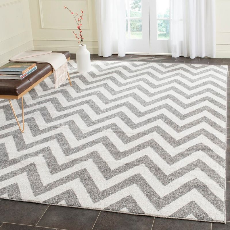 Amherst AMT419 Power Loomed Indoor Area Rug - Dark Grey/Beige - 9'x12' - Safavieh