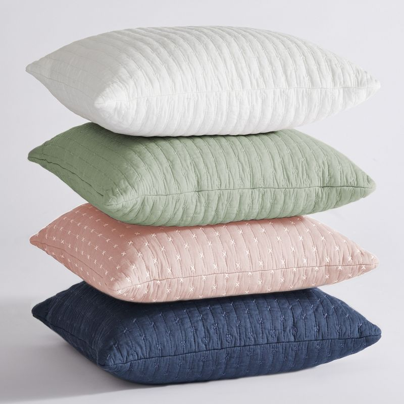 Cross Stitch Desert Sage Square Pillow 18x18 - Levtex Home