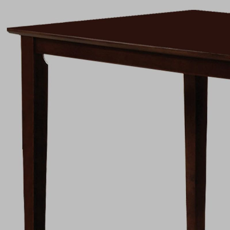 Samuel 47" Dining Set Espresso and Microfiber - Acme Furniture: Wood Frame, 4-Seat Capacity, 60-Day Warranty