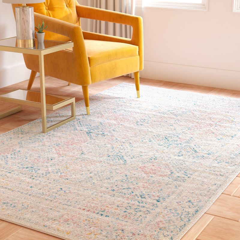 Tulum TUL264 Power Loomed Indoor Accent Rug - Ivory/Terracotta - 3'x3' - Safavieh