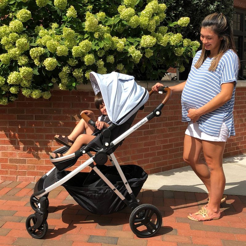 Mockingbird Single-To-Double Stroller 2.0 - Black Windowpane