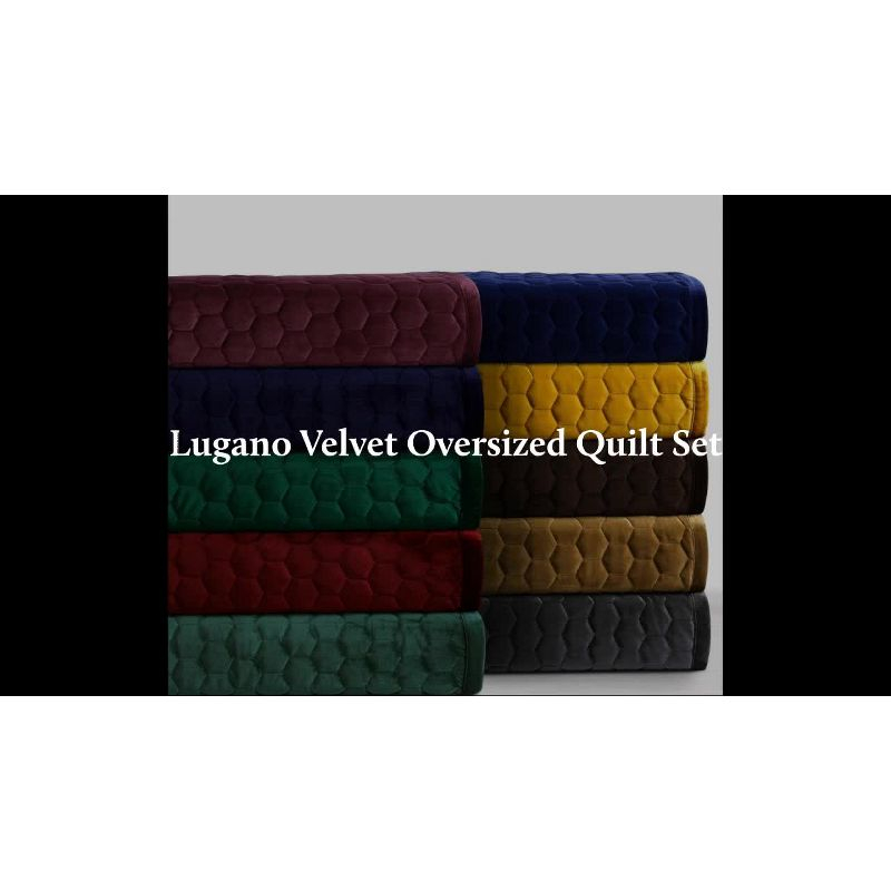 Tribeca Living Lugano Velvet Quilt Set