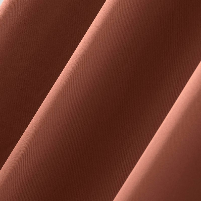 40"x54" Sun Zero Blackout Kenneth Energy Saving Grommet Curtain Panel Dark Orange: Solid Polyester Indoor Curtain