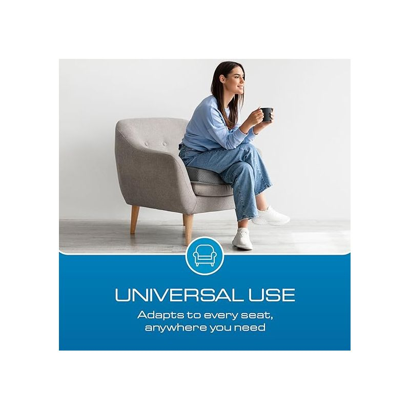 K?lbs Extra Large Recliner Cushion | Chic 2 Tone Velvet Cover | Memory Foam Seat Cushion 5 inch Thick 20" x 20" Extra Large Chair Cushion