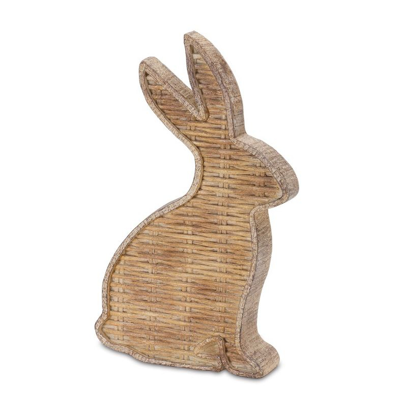 Wicker Design Rabbit Decor (Set of 2)