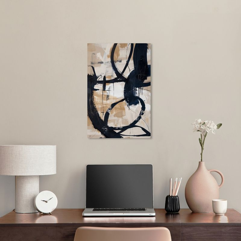 Art Remedy Flowing II Abstract Shapes Wall Art, 16" x 24", Gallery Wrapped