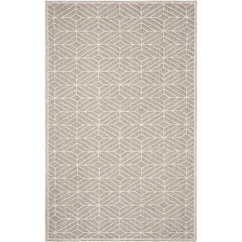 Trace TRC212 Hand Tufted Area Rug - Ivory/Black - 4'x6' - Safavieh.