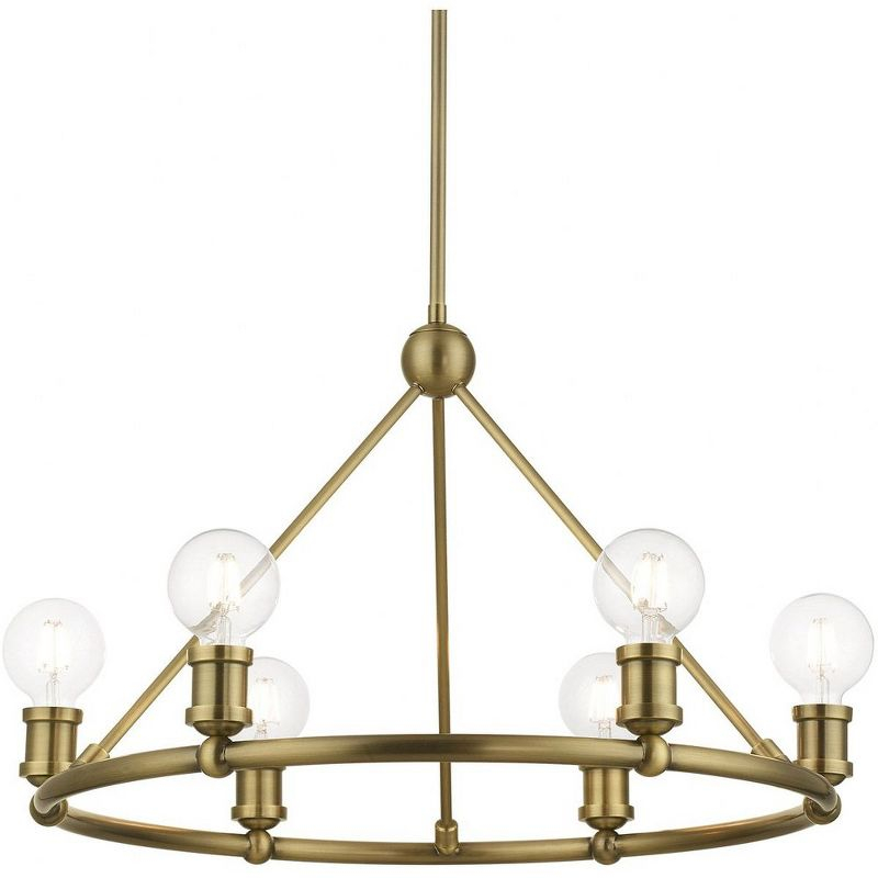 Livex Lighting Lansdale 6 - Light Chandelier in  Antique Brass