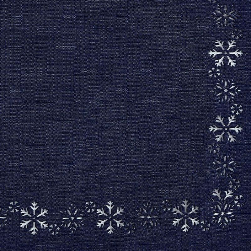 Snowflake Laser Cut Tablecloth - Blue - 52" Square - Elrene Home Fashions