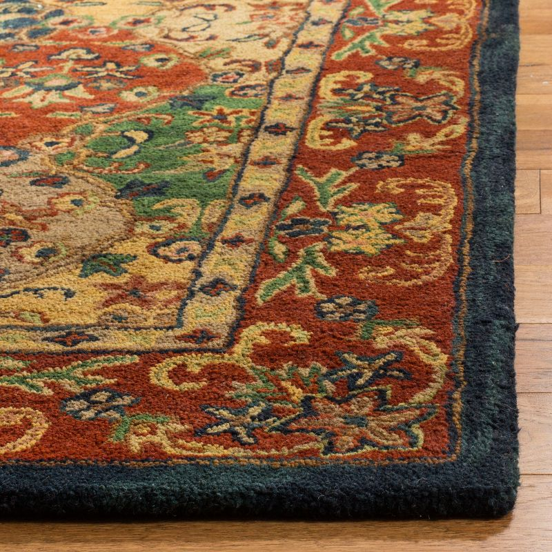 Heritage HG911 Hand Tufted Area Rug - Beige/Burgundy - 6'x6' - Safavieh.