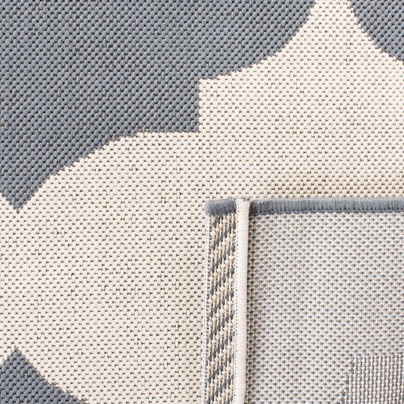 Courtyard CY6162 Power Loomed Indoor and Outdoor Area Rug - Beige/Anthracite - 5'3"x7'7" - Safavieh
