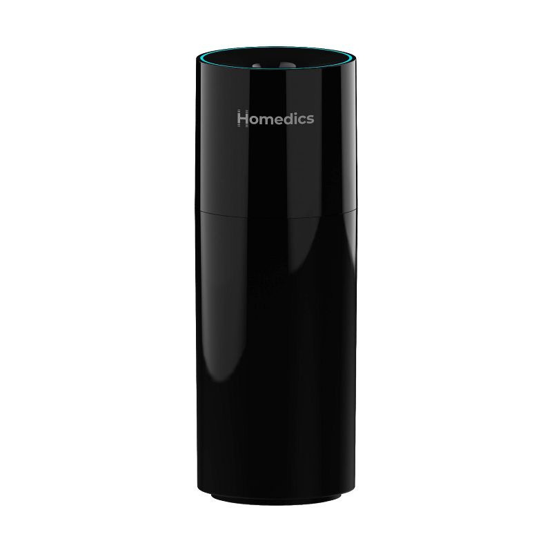 HoMedics Portable Ultrasonic Humidifier Black: Travel & Personal Cool Mist for Small Rooms, USB & Battery Powered, No Filter Needed