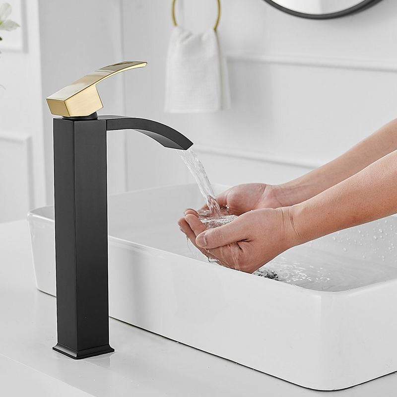 BWE Waterfall Single Hole Single Handle Bath Vessel Sink Faucet With Pop Up Drain Without Overflow