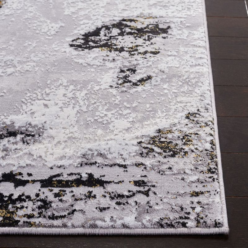 Amelia ALA232 Power Loomed Area Rug - Grey/Gold - 6'7"x6'7" - Safavieh.