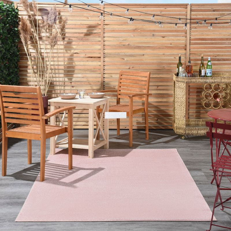 Nourison Essentials 5' x 7' Pink Indoor/Outdoor Rug