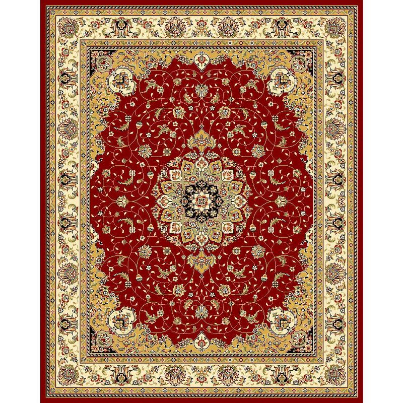 Lyndhurst LNH329 Power Loomed Area Rug - Red/Ivory - 8'x11' - Safavieh