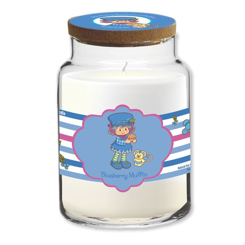 Courtside Market Strawberry Shortcake 26 oz Blueberry Muffin Striped Candle