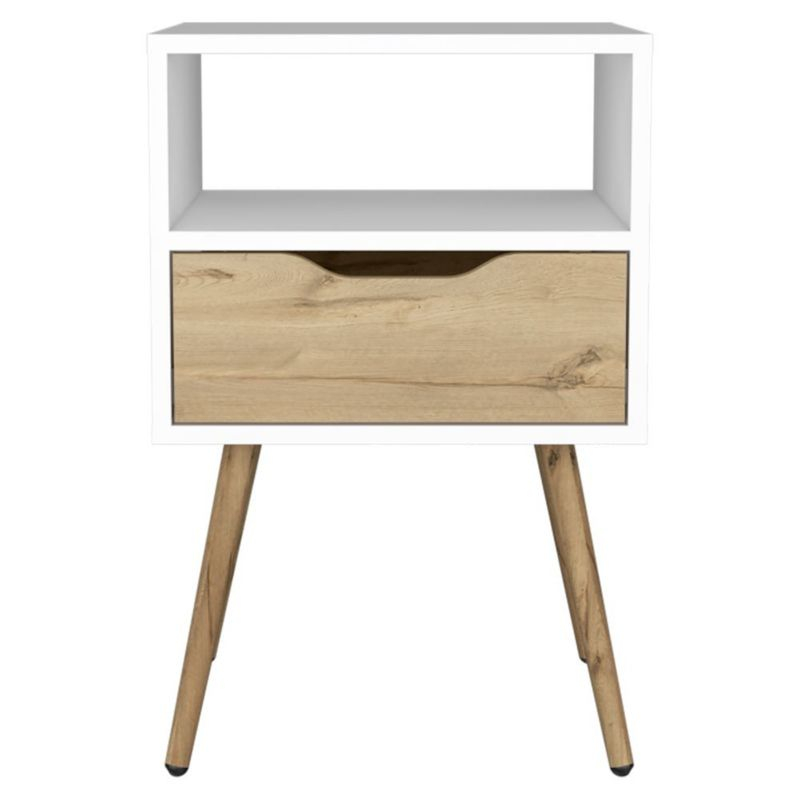 TIRAMISUBEST Nightstand with Handle-Free Drawer, Slim Profile for Tight Spaces