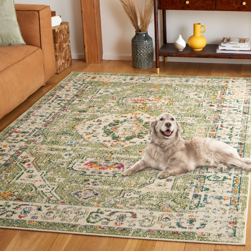 Madison MAD468 Power Loomed Indoor Area Rug - Sage/Ivory - 5'3"x7'6" - Safavieh