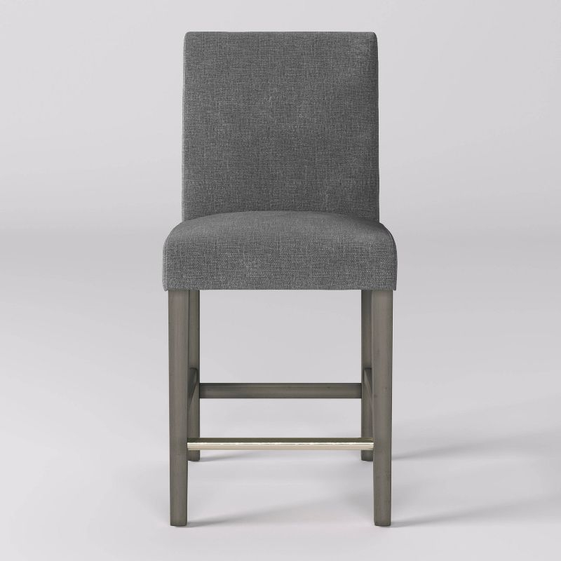 Laura Wooden Counter Height Barstool Gray - CorLiving