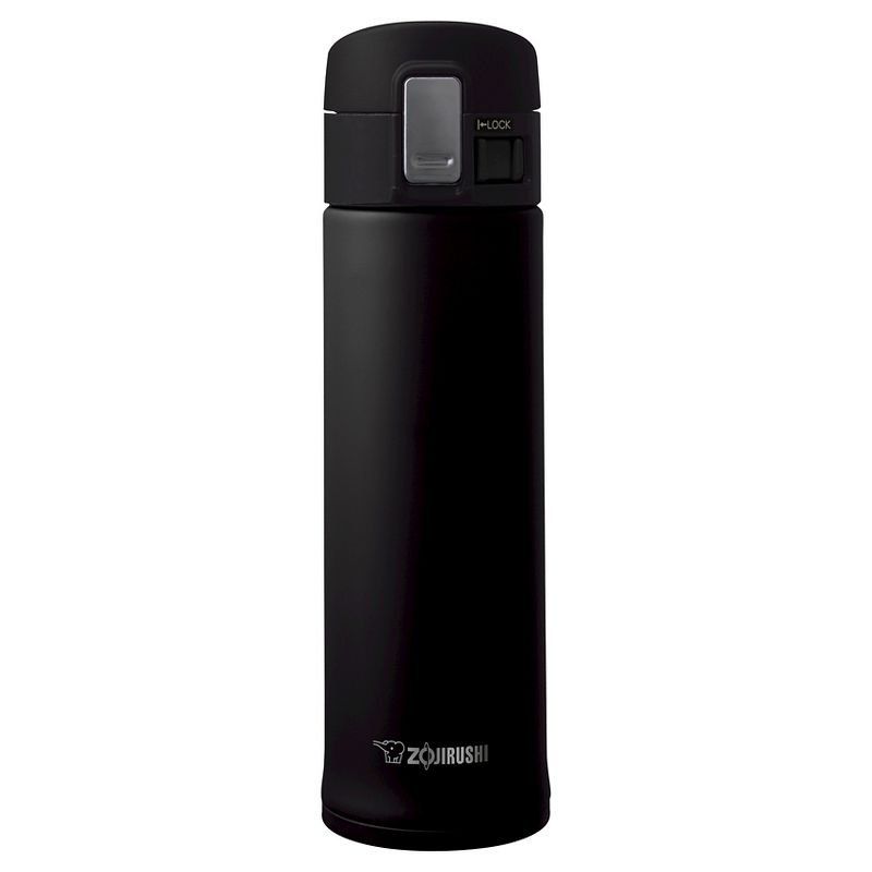 Zojirushi 16oz Stainless Steel Travel Mug SM-KHE48 - Black: Leakproof, Insulated, Flip-Top Lid, Hot & Cold Use