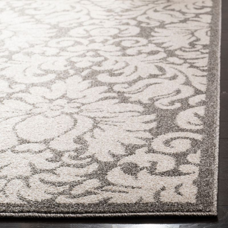 Amherst AMT427 Power Loomed Indoor Area Rug - Dark Grey/Beige - 9'x9' - Safavieh