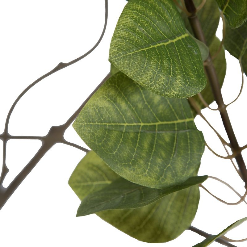 Vickerman 4' Artificial Green Potted Cotinus Coggygria Tree. In a 5"Lx5"Wx5"H base.