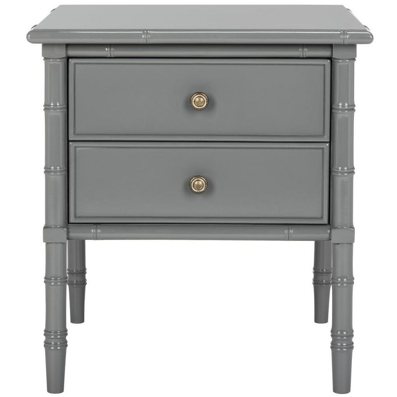 Niah 2 Drawer Nightstand - NST3501 - Grey/Gold - Safavieh