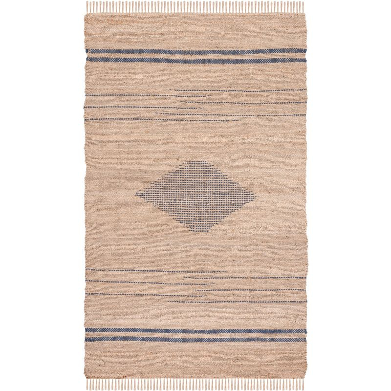 Natural Fiber NF121 Hand Woven Area Rug - Navy/Natural - 8'9"x11'9" - Safavieh.