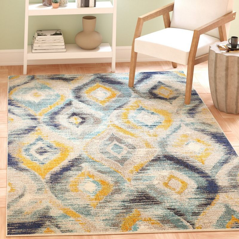 Monaco MNC242 Power Loomed Indoor Accent Rug - Blue/Multi - 3'x5' - Safavieh.