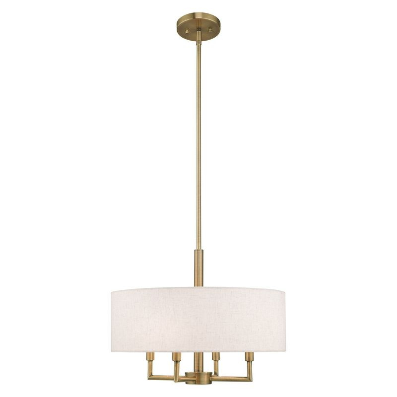 Livex Lighting Meridian 4 - Light Chandelier in  Antique Brass
