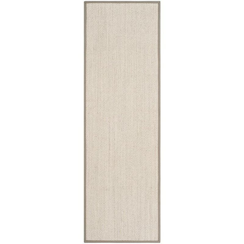 Natural Fiber NF143 Power Loomed Indoor Runner Rug - Marble/Khaki - 2'6"x8' - Safavieh.