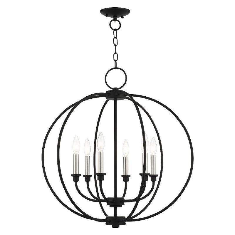 Livex Lighting Milania 6 - Light Chandelier in  Black